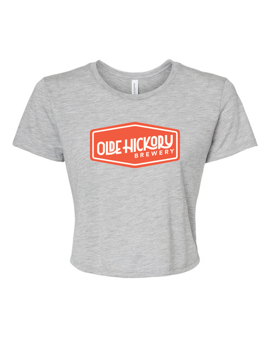 Olde Hickory Brewery Women's Flowy Crop Tee (click for more colors)