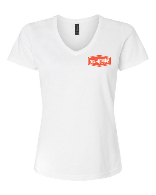 Olde Hickory Brewery Softstyle Women's V-Neck T-Shirt (click for more colors)